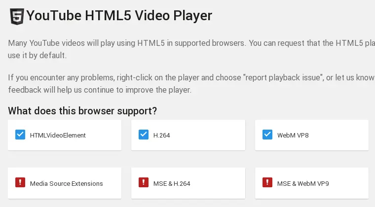 Firefox on Linux Youtube HTML5 Player