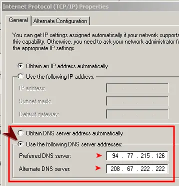 اعدادات خادم النطاقات في الوندوز tcp-dns-setting-small